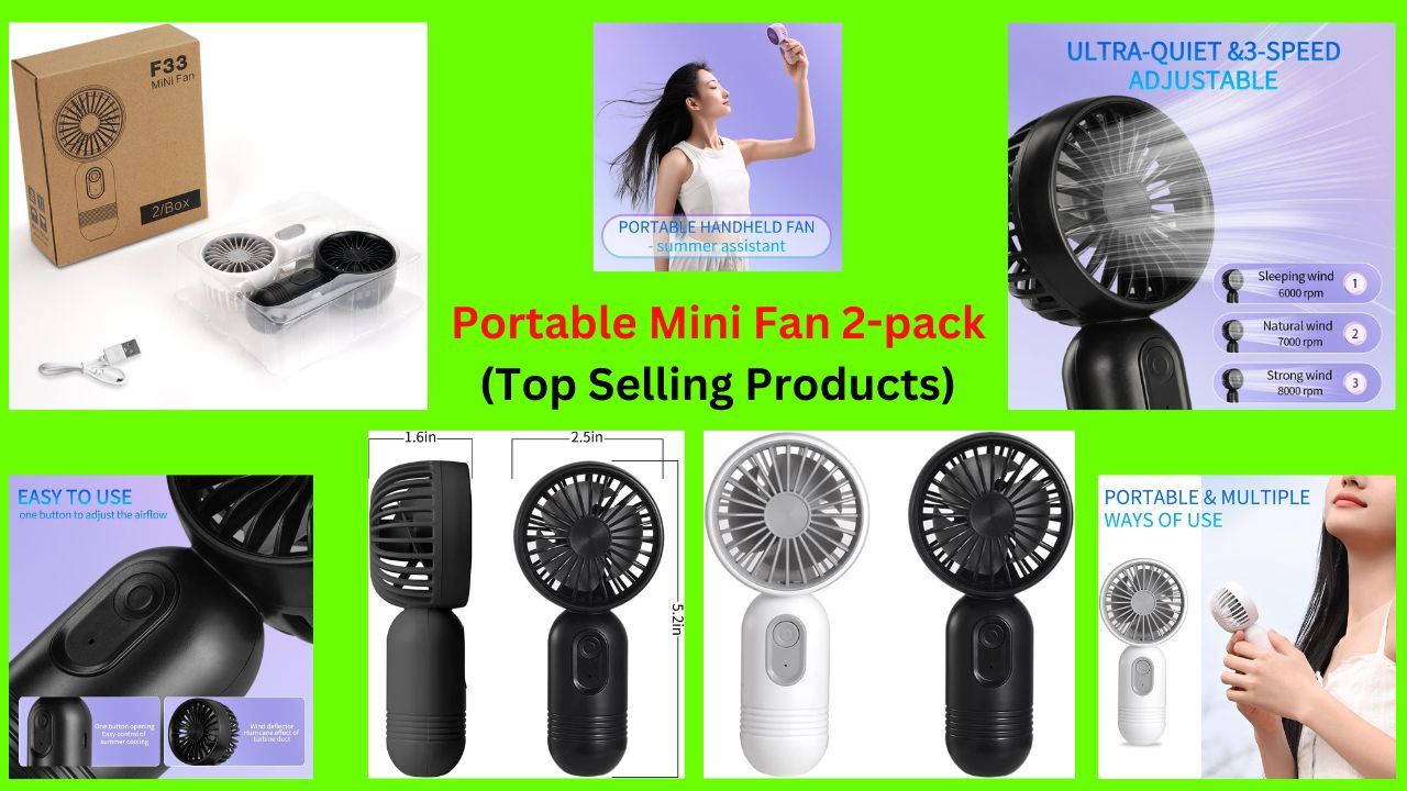Portable Mini Fan 2-pack (Top Selling Products)