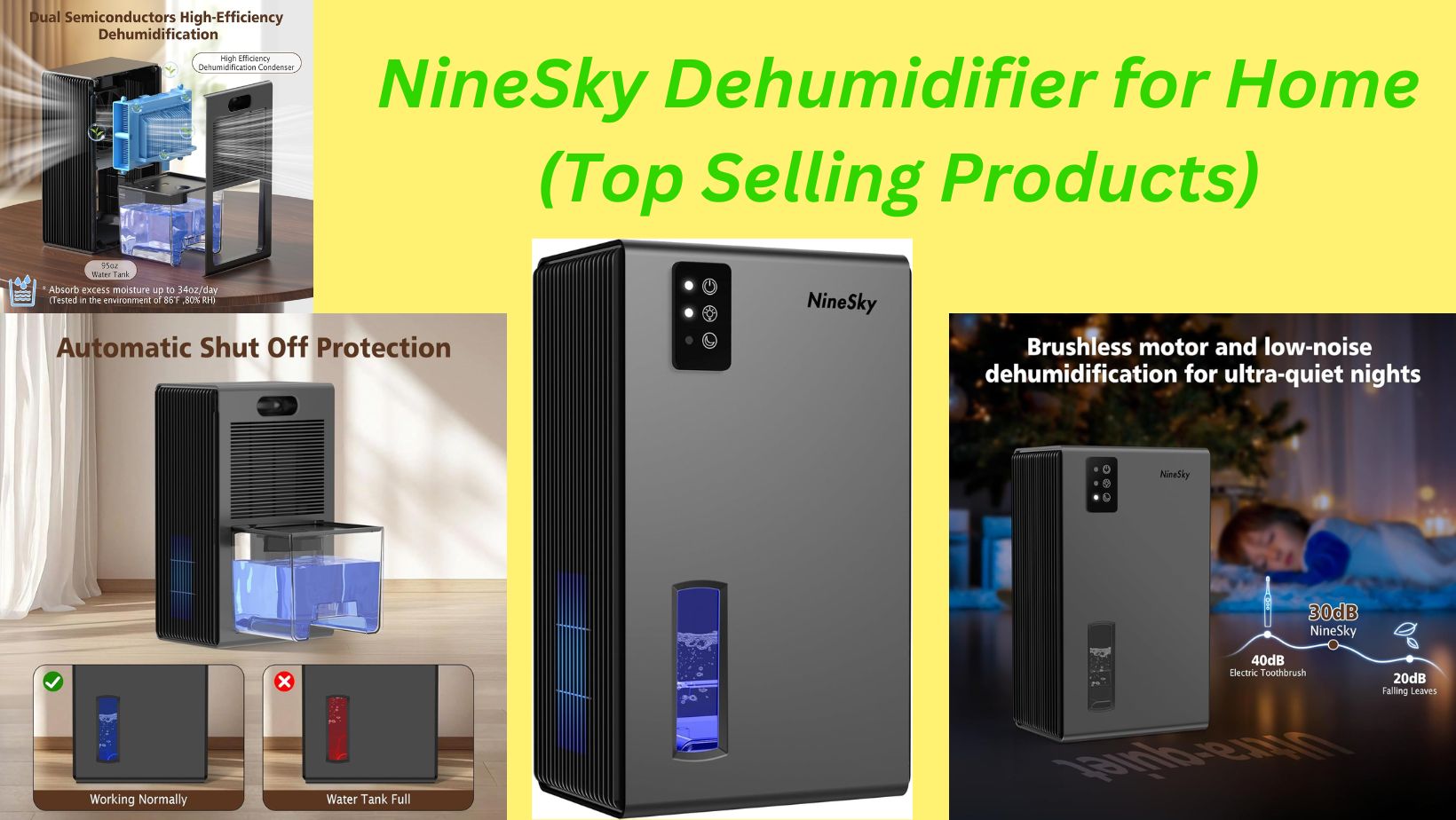 NineSky Dehumidifier for Home (Top Selling Products)