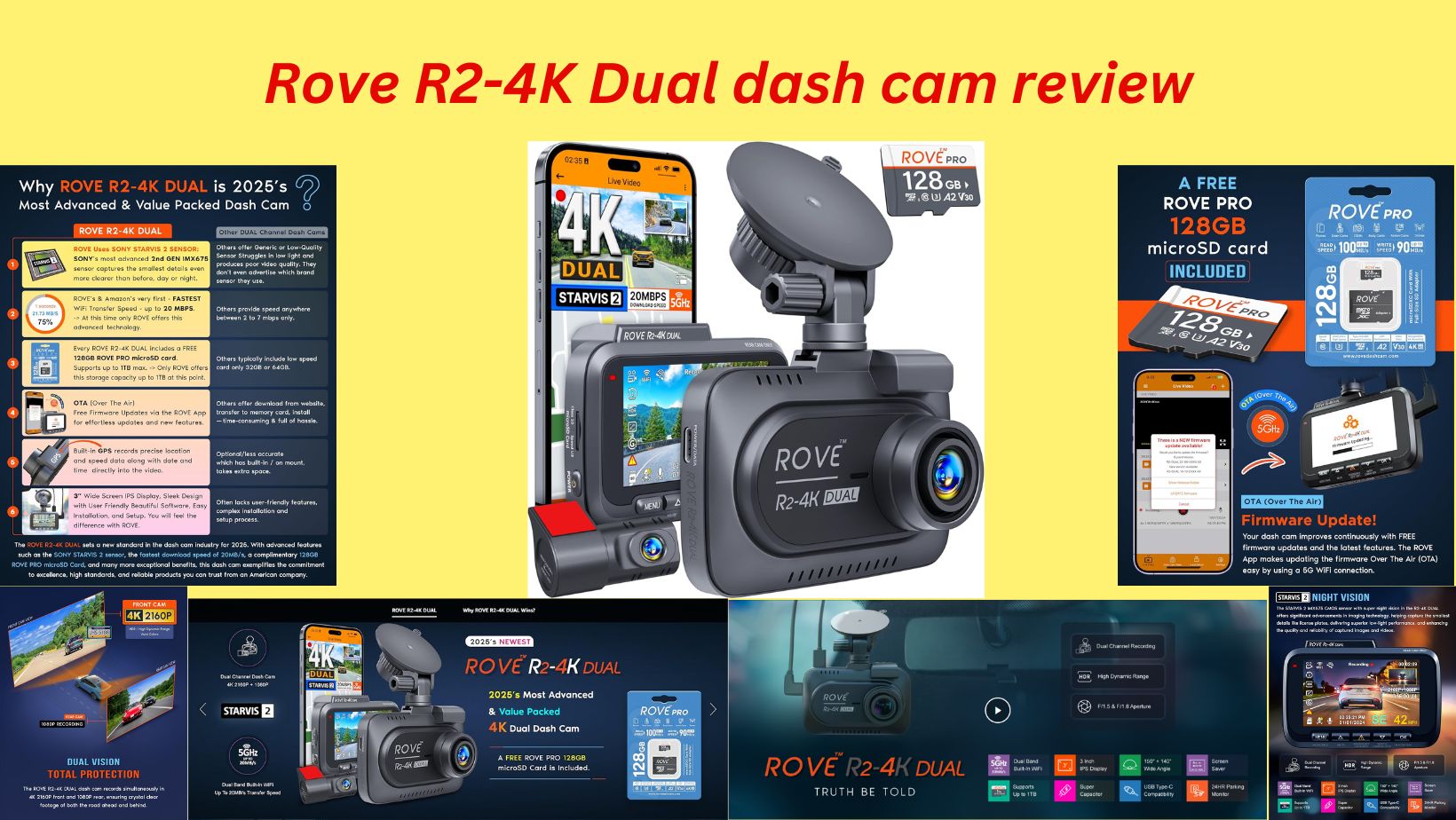 Rove R2-4K Dual dash cam review