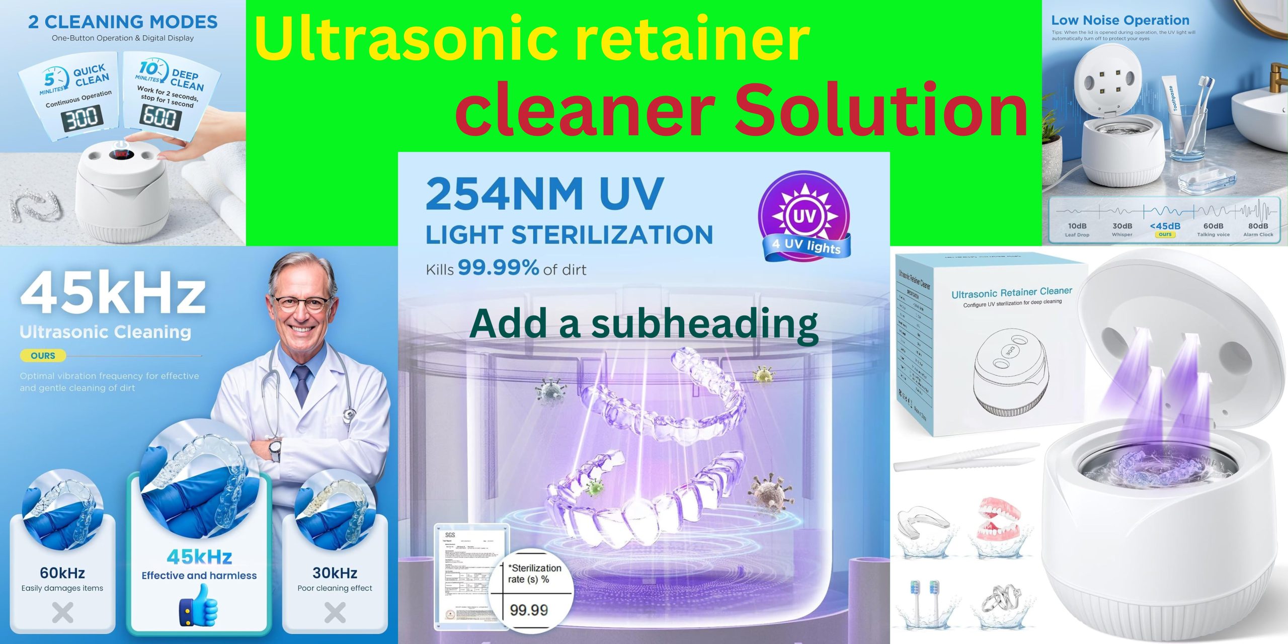 Ultrasonic retainer cleaner Solution