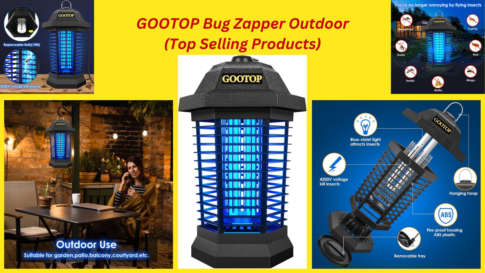 GOOTOP Bug Zapper Outdoor (Top Selling Products)